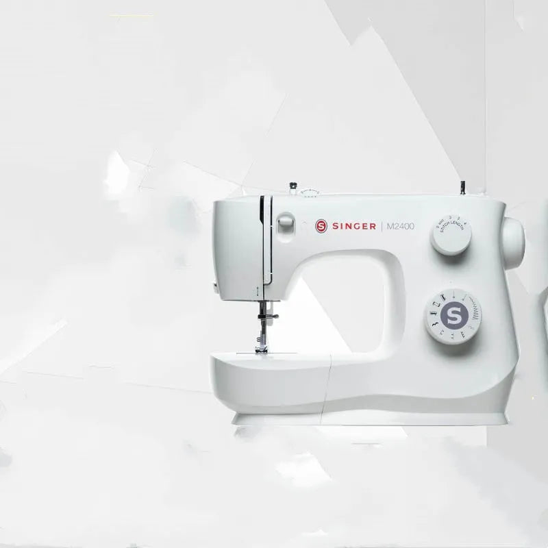 M2405 portable household sewing machine with accessories on white background