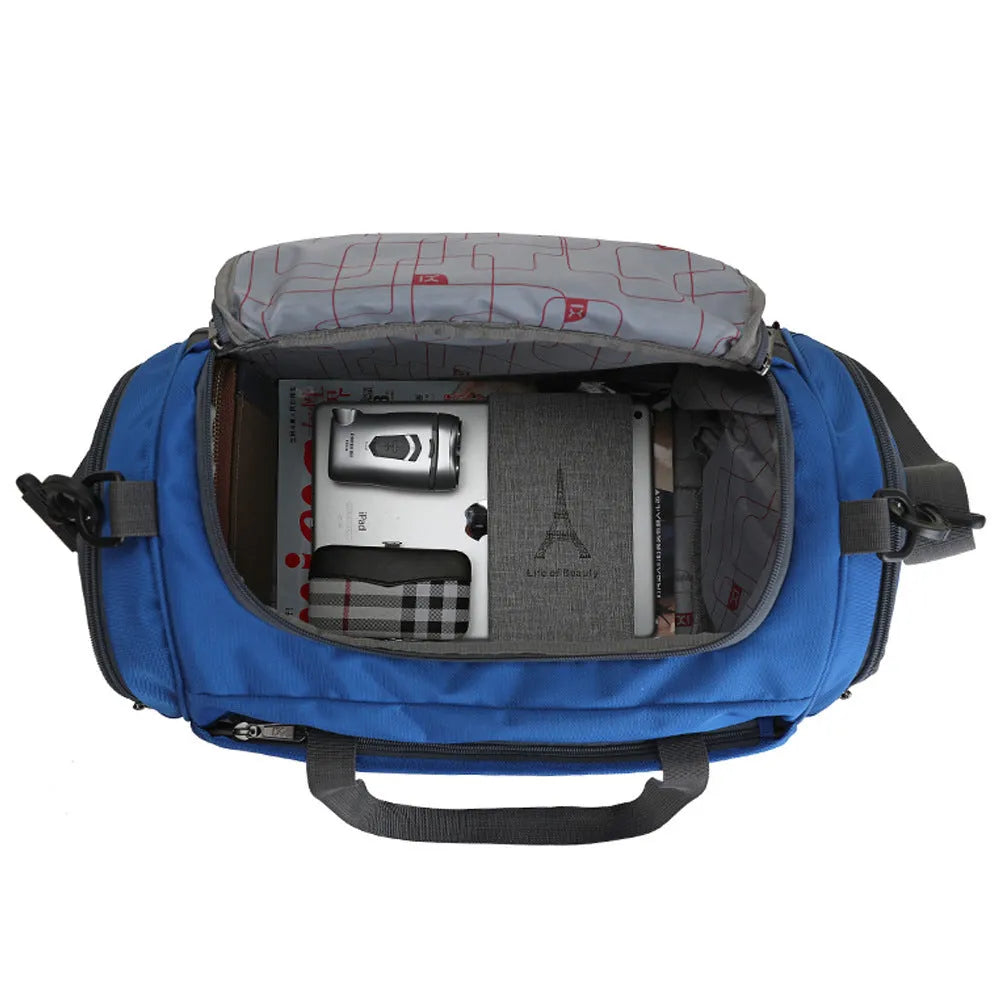 Fashion portable yoga sports bag in polyester solid colour, 39x19x23 cm, unisex design for travel