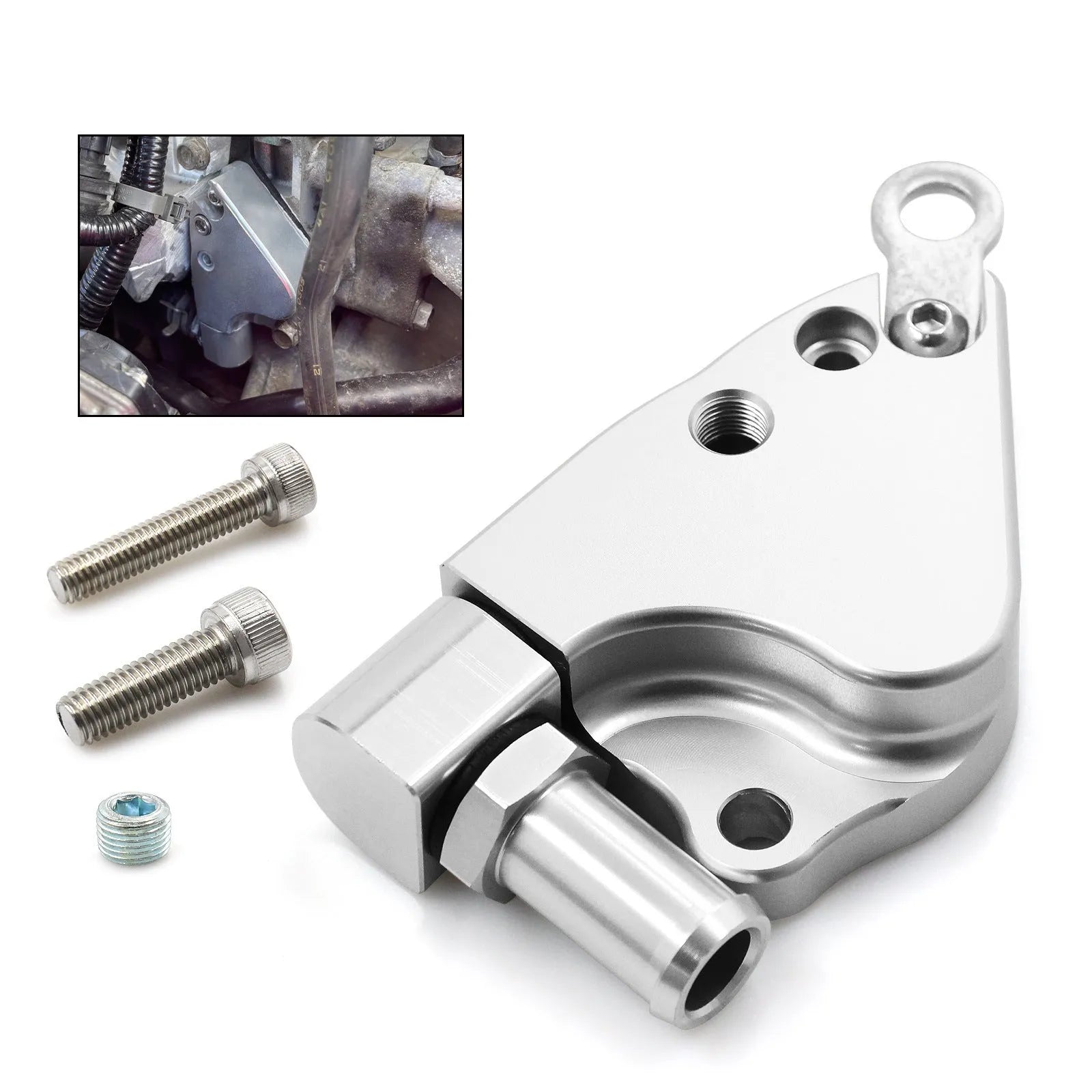 Aluminium intake manifold coolant adapter for Honda K20 K24 engine