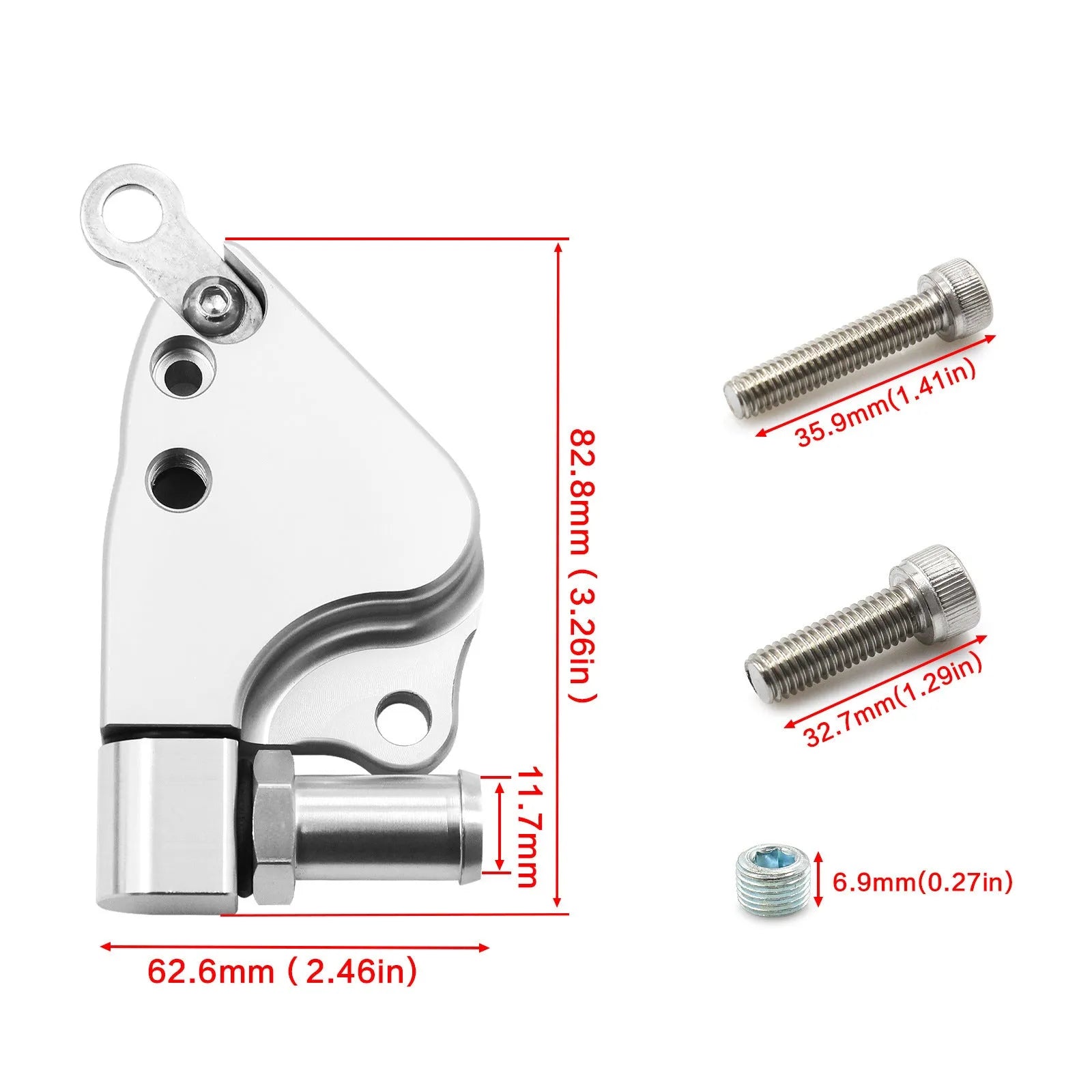 Aluminium alloy intake manifold coolant adapter for Honda K20 K24 engines with brass fittings