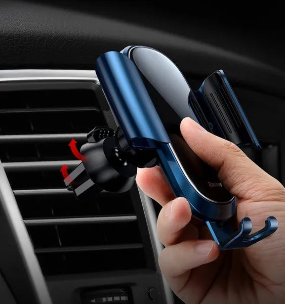 Universal smart car bracket for smartphones in black, blue, and silvery colour options