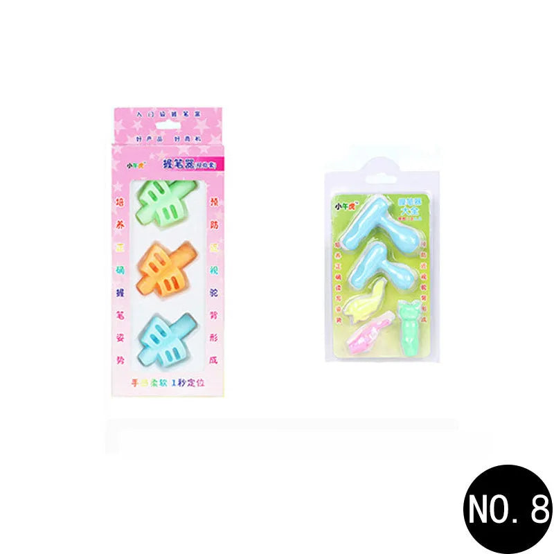 Cartoon character soft rubber pen holder for correcting children's writing posture