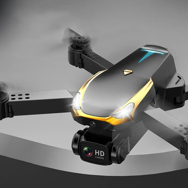 4K HD quadcopter with dual cameras, plastic body under 30cm, GPS return and headless mode features