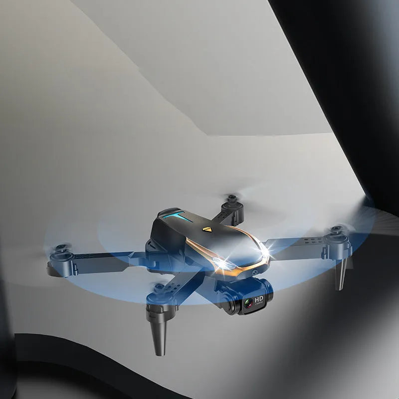 4K HD quadcopter with dual cameras, plastic body under 30cm, GPS return and headless mode features