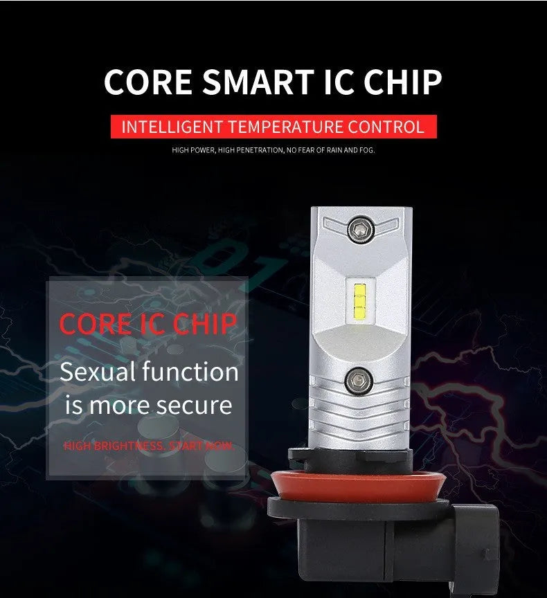 H11 H8 CSP 80W high power LED car front fog lamp with aviation aluminium housing.