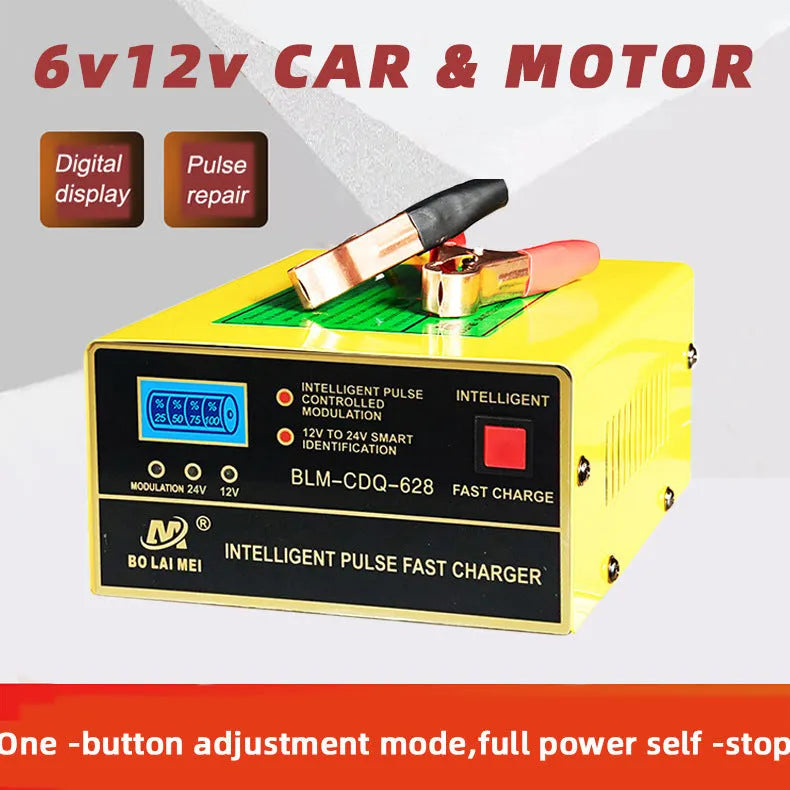 BT 168 12V 24V automobile battery charger with American plug for lead acid batteries
