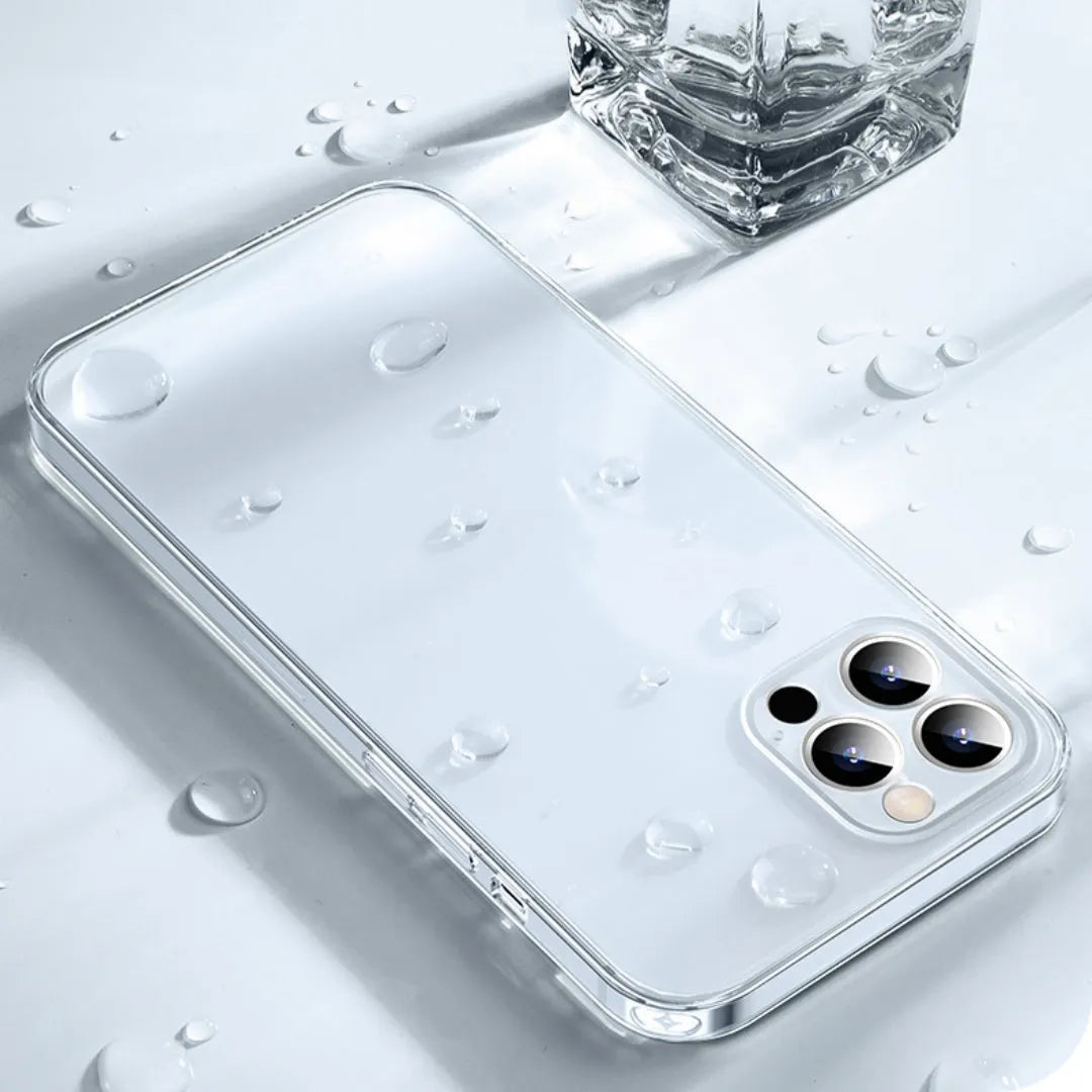 Transparent silicone soft case TPU phone back cover compatible with Apple iPhone