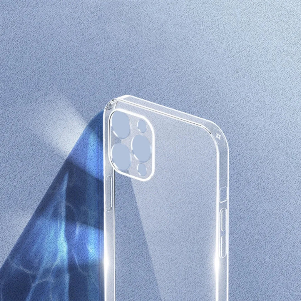 Transparent silicone soft case TPU phone back cover compatible with Apple iPhone