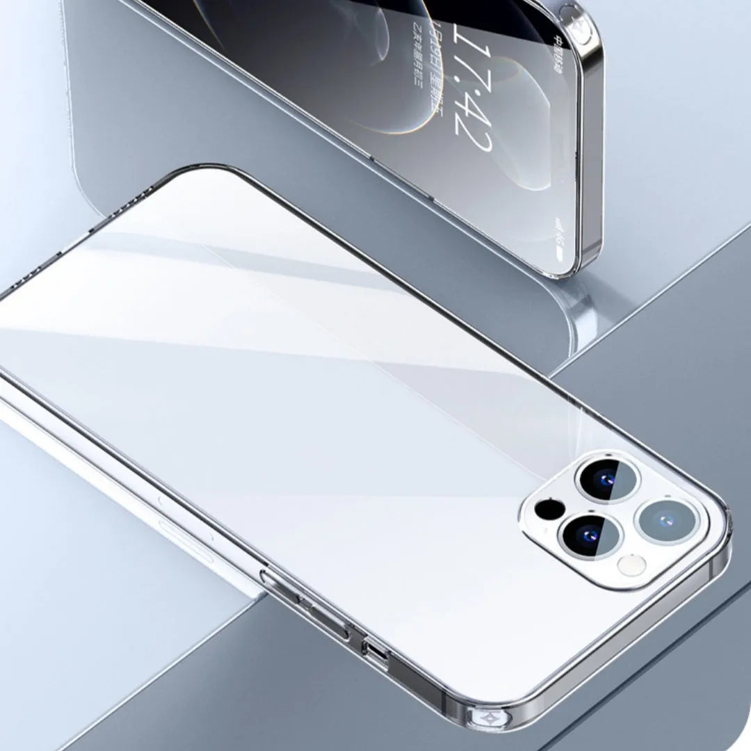 Transparent silicone soft case TPU phone back cover compatible with Apple iPhone
