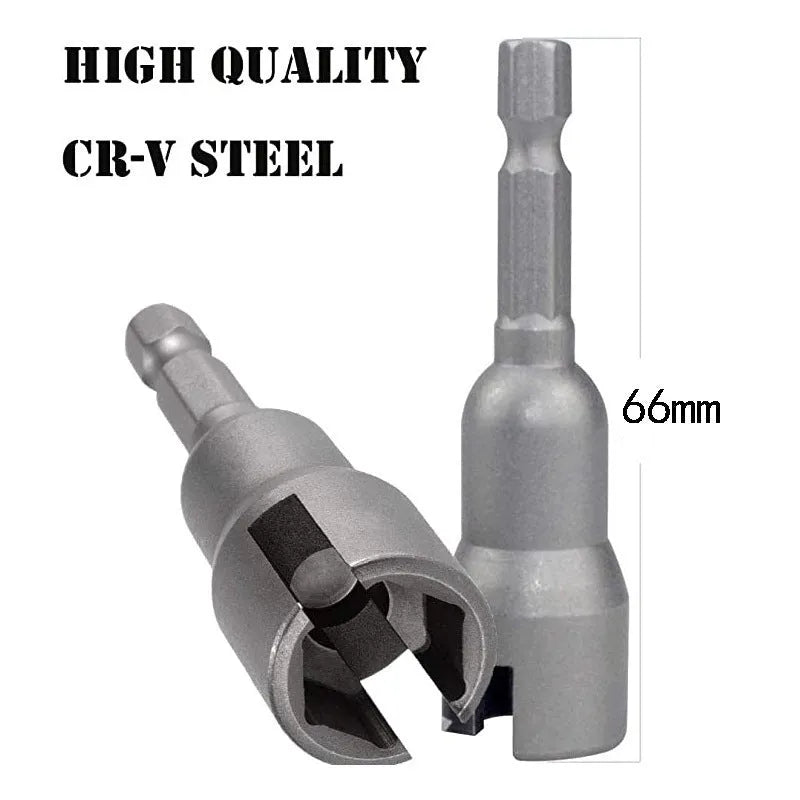 Tool steel socket wrench nut socket slotted sleeve natural colour 41g for electric screwdriver