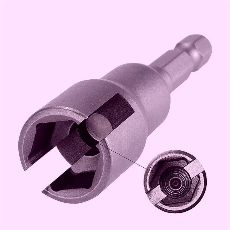 Tool steel socket wrench nut socket slotted sleeve natural colour 41g for electric screwdriver