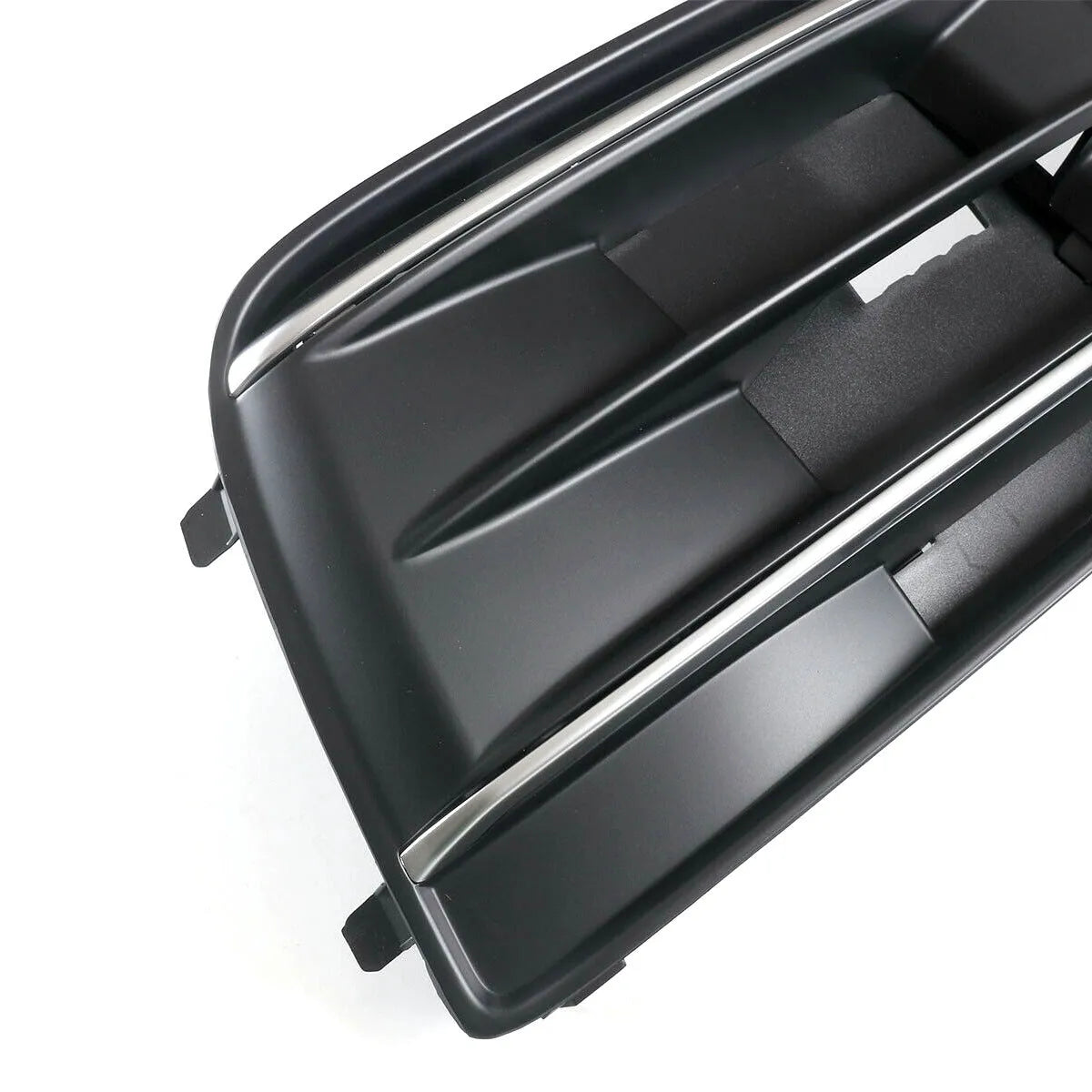 Black ABS plastic front bumper lower grille and fog light frame for Audi Q5 2018-2022