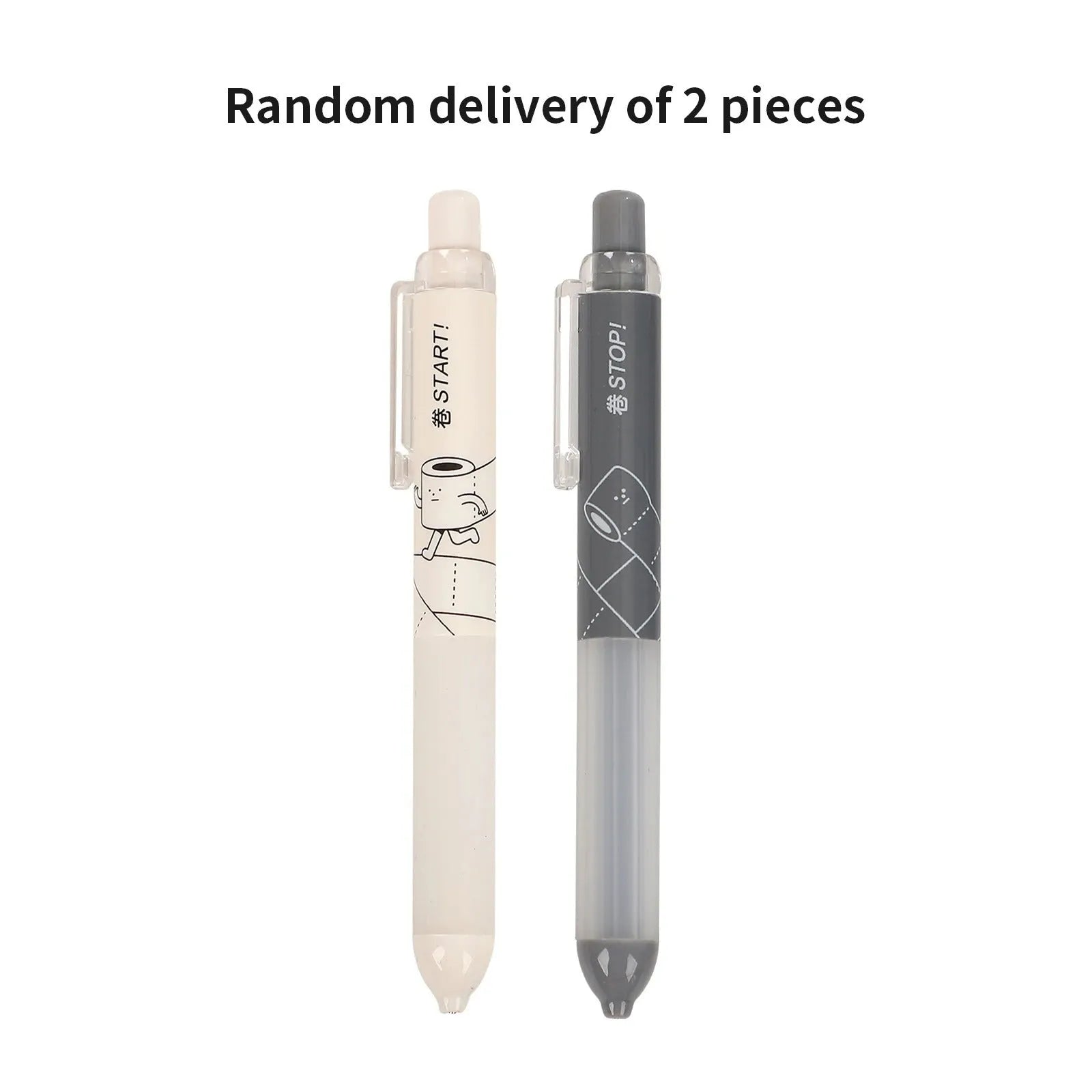 Black and white 0.5mm automatic pencil with a cloud grip, shown as a single unit and a two-piece set.