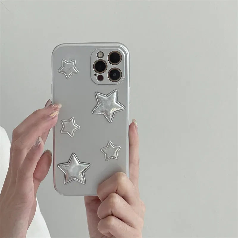 Stereo XINGX silver soft shell silicone phone case with electroplated finish for iPhone models