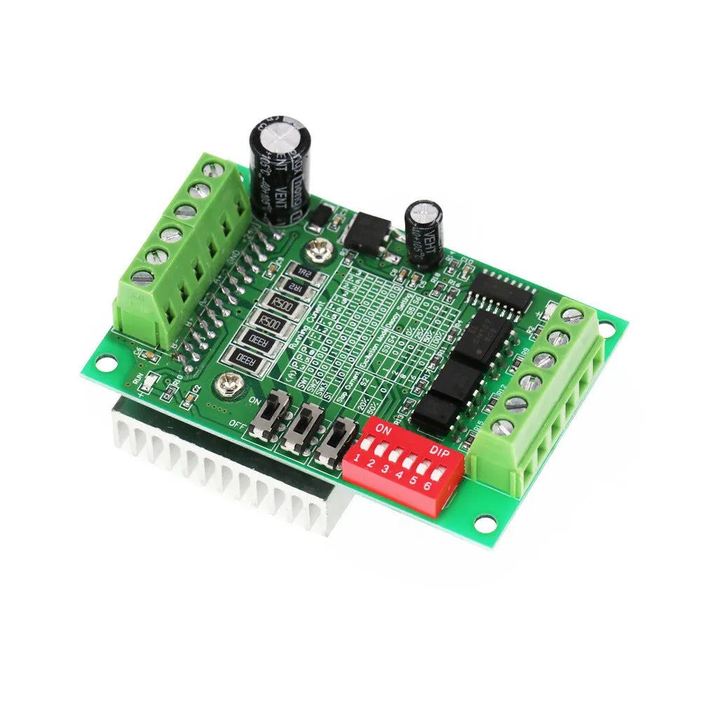 TB6560 stepper motor driver board module with heatsink and connection terminals