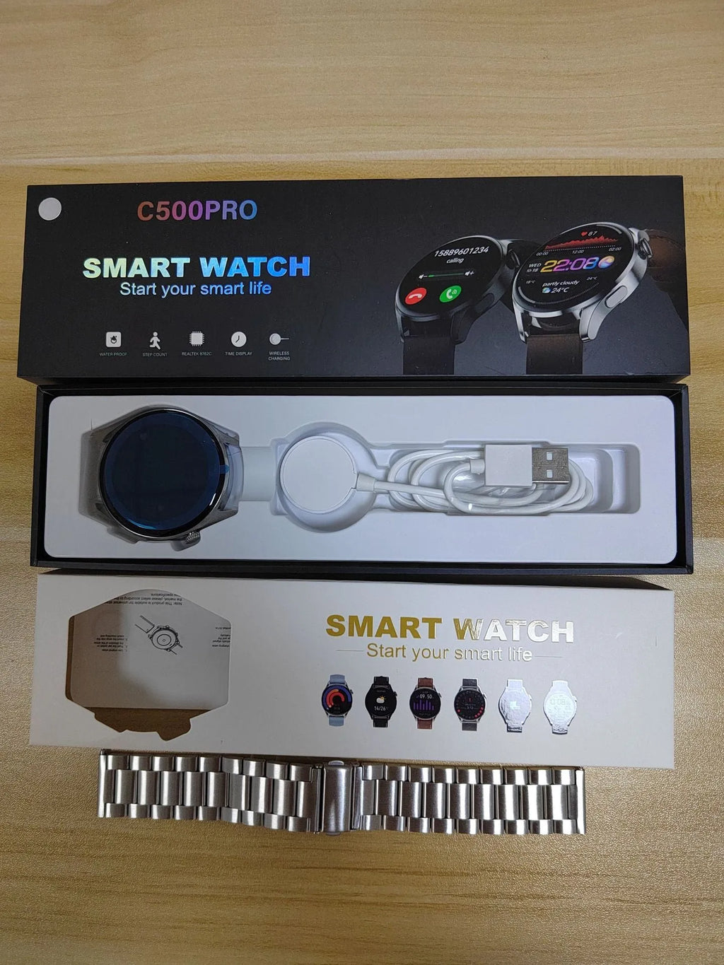 Bluetooth smart watch with heart rate blood pressure blood oxygen monitor 1.28 inch screen IP68 waterproof