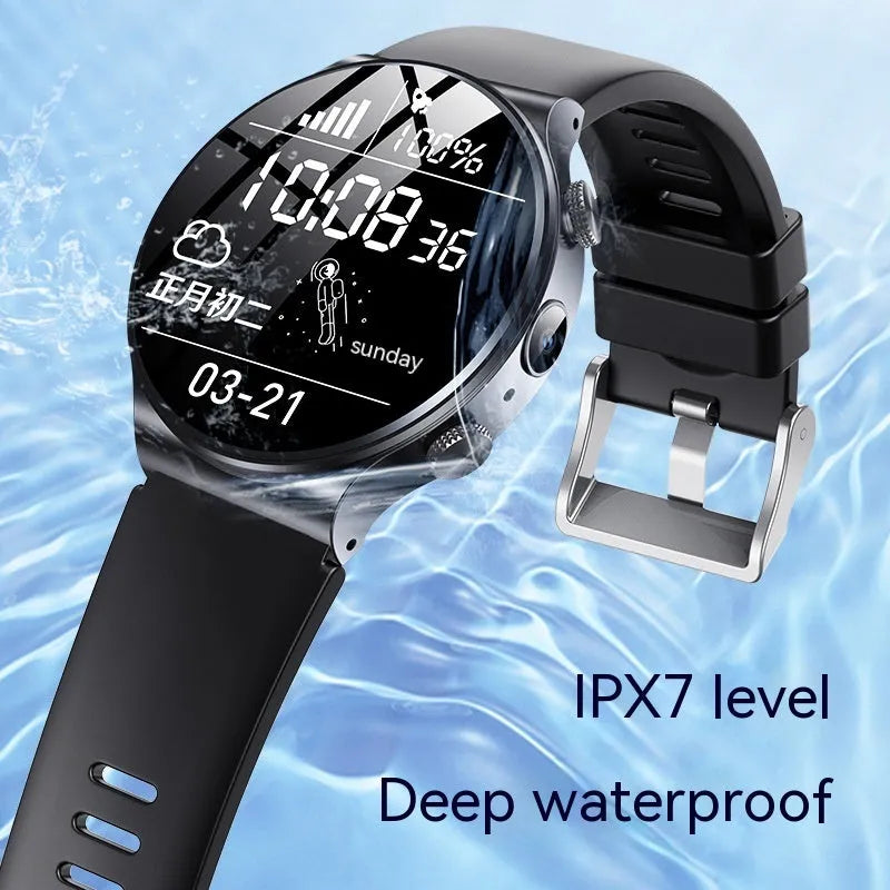 Smart watch with 1.28 inch circular screen in black colour option
