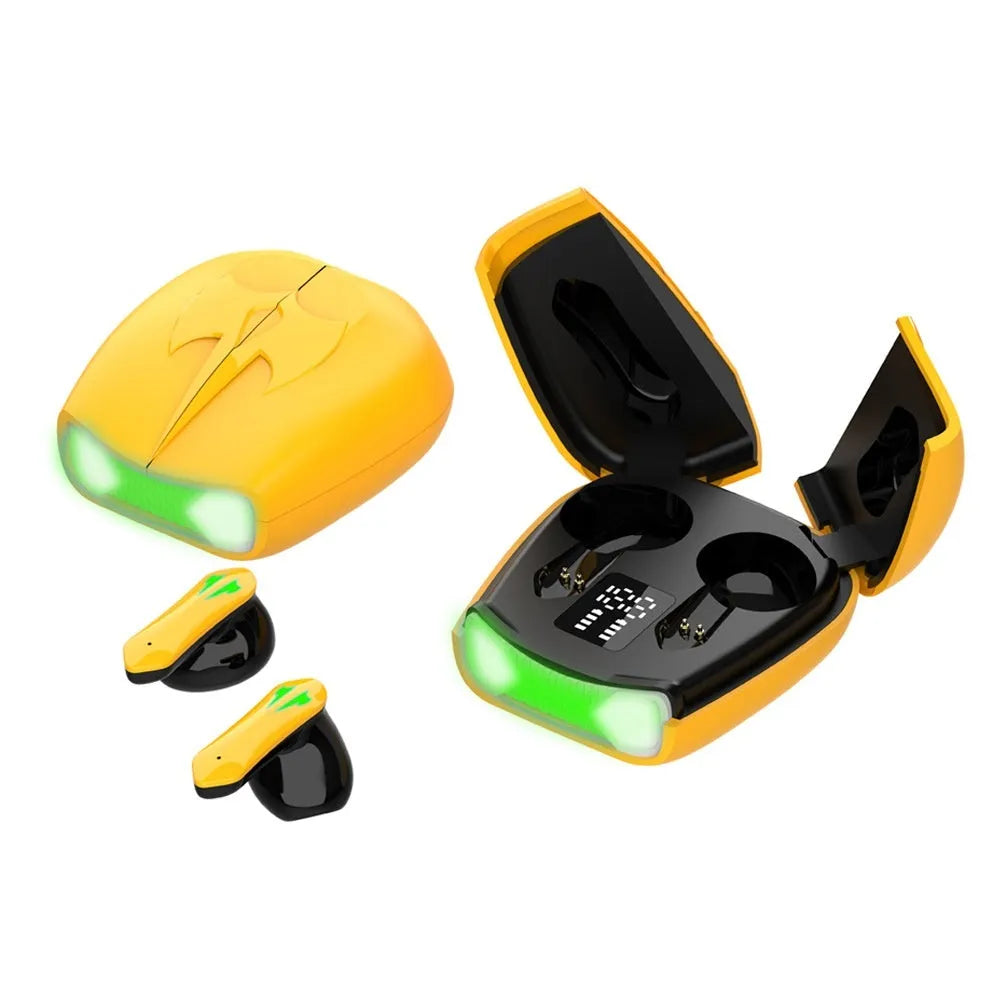 New wireless binaural TWS Bluetooth headset with digital display, black ABS earplugs, touch controls