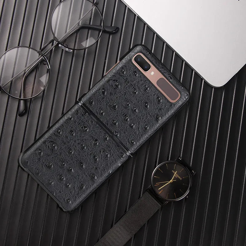 Camel pattern leather folding phone case for Samsung Galaxy Z Flip series