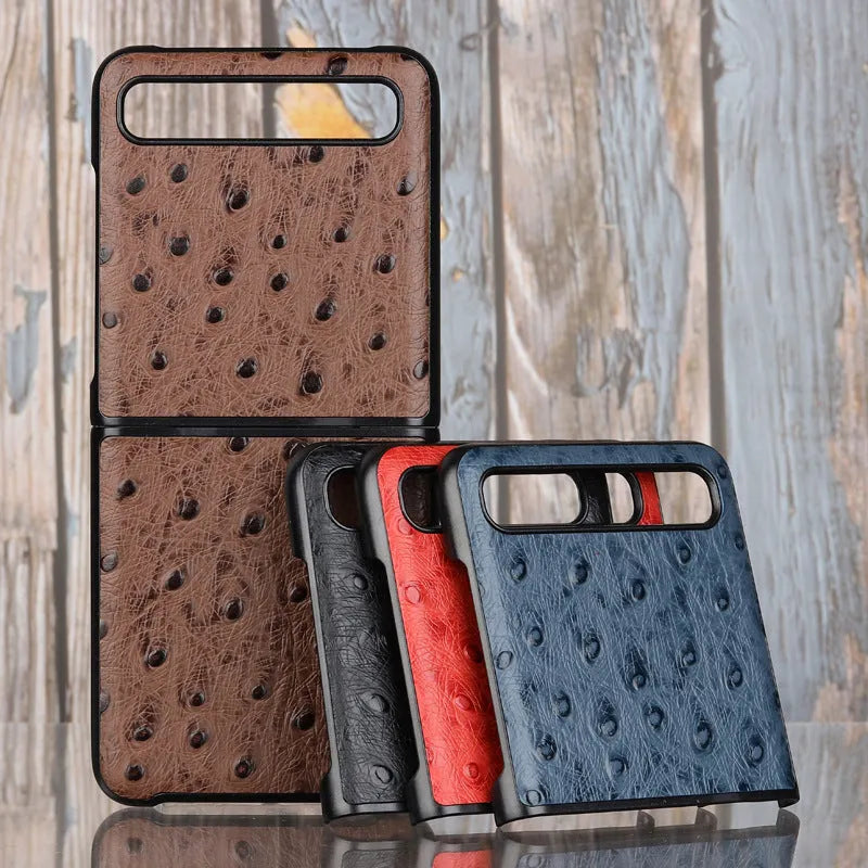 Camel pattern leather folding phone case for Samsung Galaxy Z Flip series