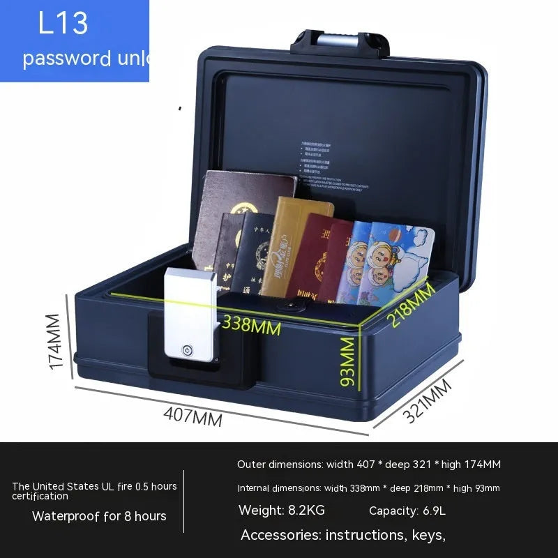 Portable mechanical combination lock safe box constructed from youjingang steel