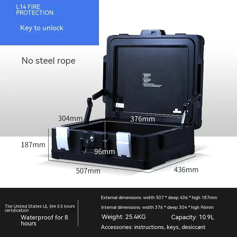 Portable mechanical combination lock safe box constructed from youjingang steel