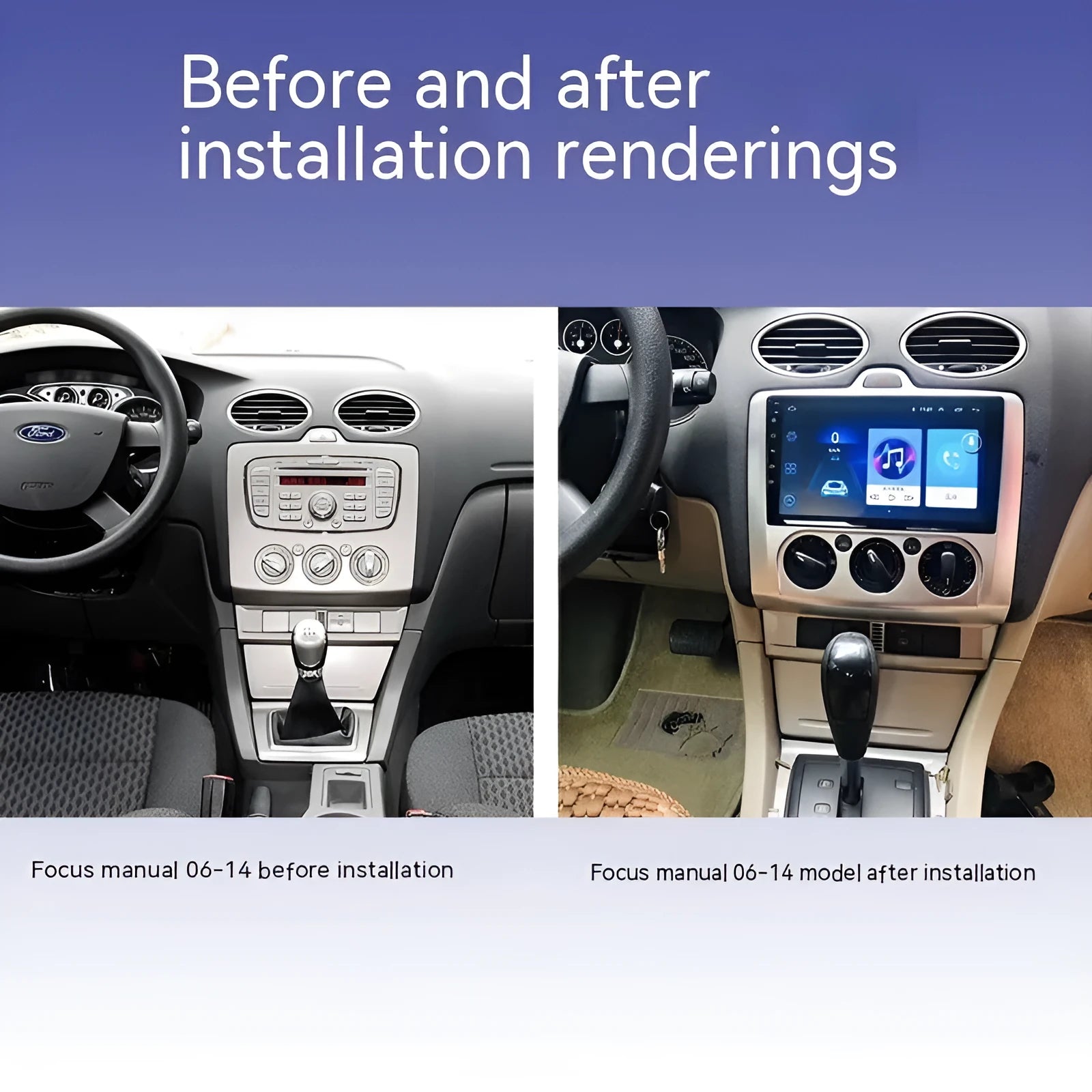 9-inch Android car stereo with wireless CarPlay for Volkswagen Fox manual air conditioning vehicles