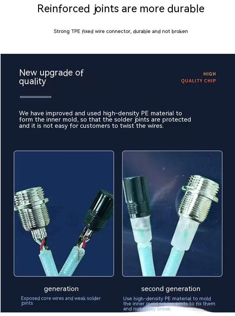 Handmade spiral stretch USB keyboard data cable 150cm with metal spring interface in pink blue colour