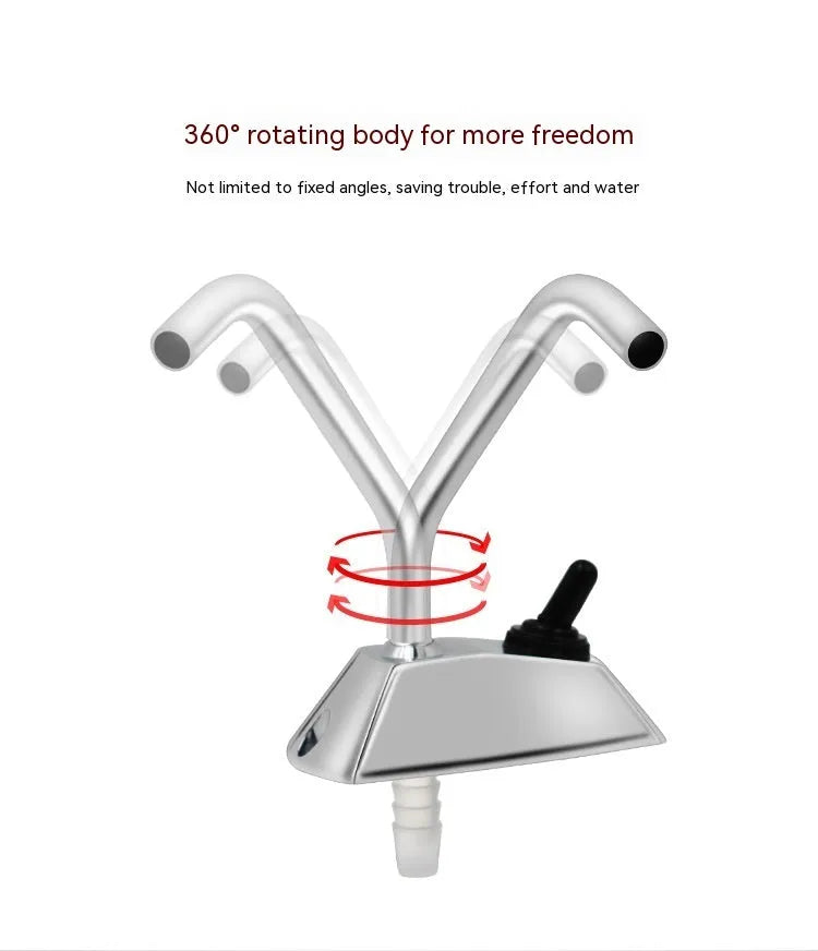 316 stainless steel electronic control RV faucet with mirror polish finish