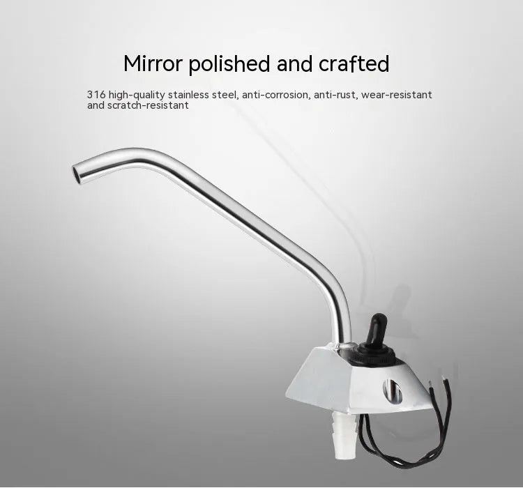 316 stainless steel electronic control RV faucet with mirror polish finish