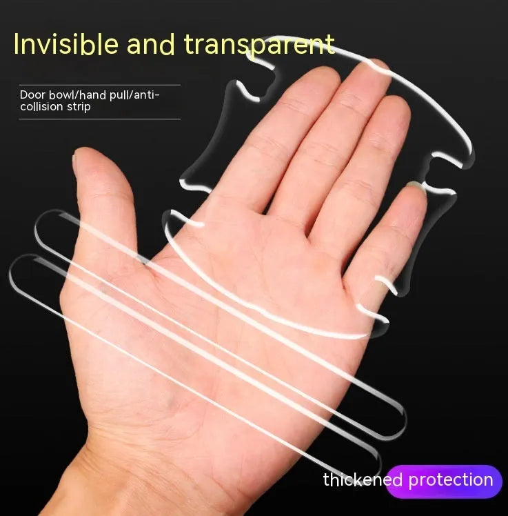 Transparent 3D car door handle bowl stickers for scratch protection