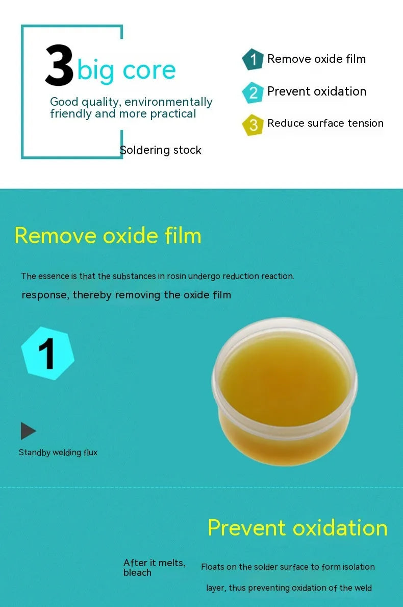 High purity rosin soldering flux paste block for electric soldering iron in 50g or 85g format