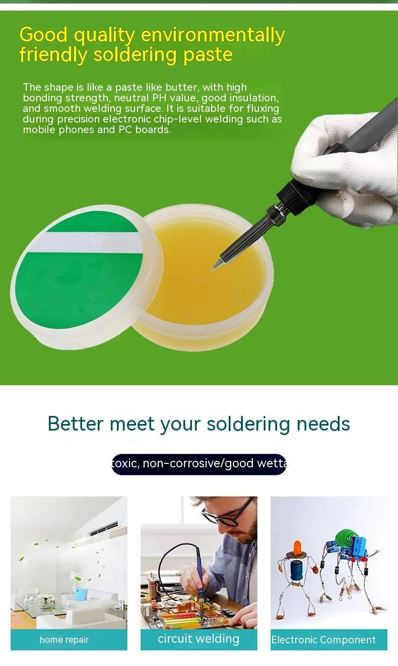 High purity rosin soldering flux paste block for electric soldering iron in 50g or 85g format
