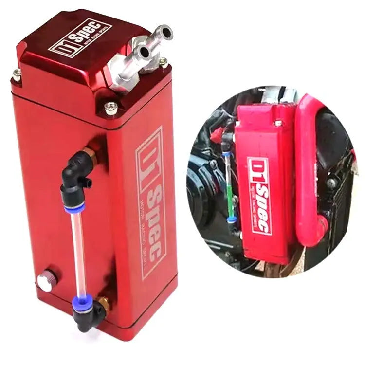 D1 engine oil catch tank in red, blue, black, silver colours for car secondary intake exhaust gas pipe modification