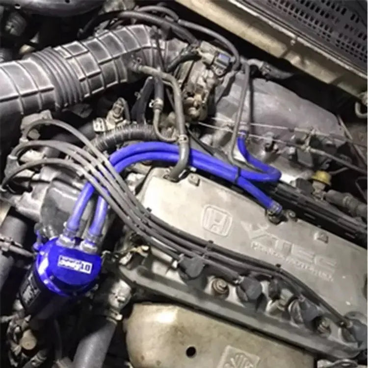 D1 engine oil catch tank in red, blue, black, silver colours for car secondary intake exhaust gas pipe modification