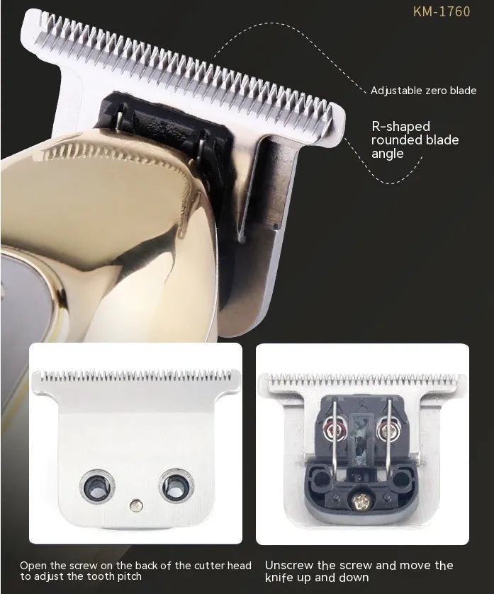 LCD digital display USB high power electric hair clipper with three limit combs 1mm 2mm 3mm rechargeable