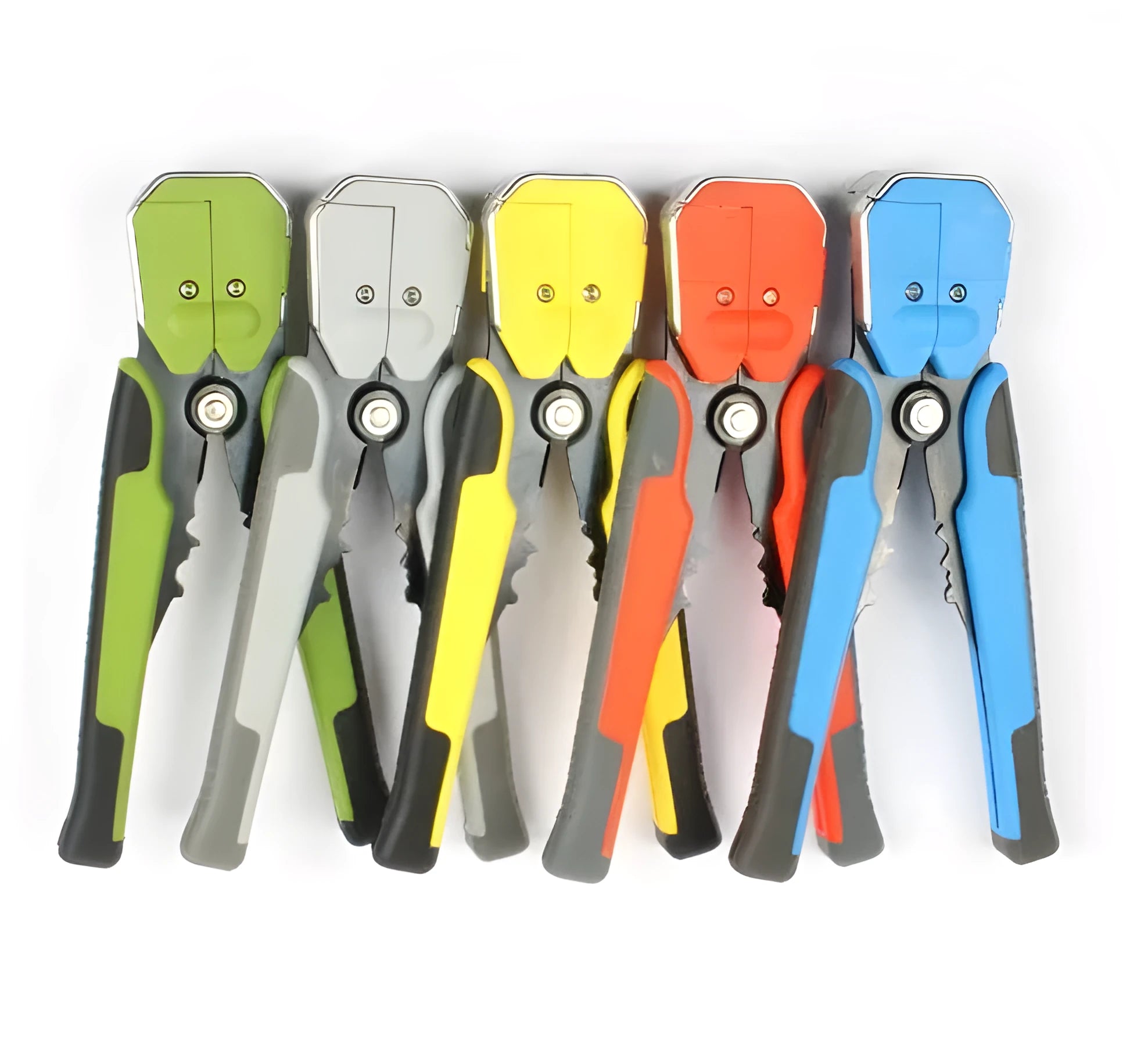 Yellow automatic 3-in-1 wire stripper and crimping plier tool for electrical wiring tasks