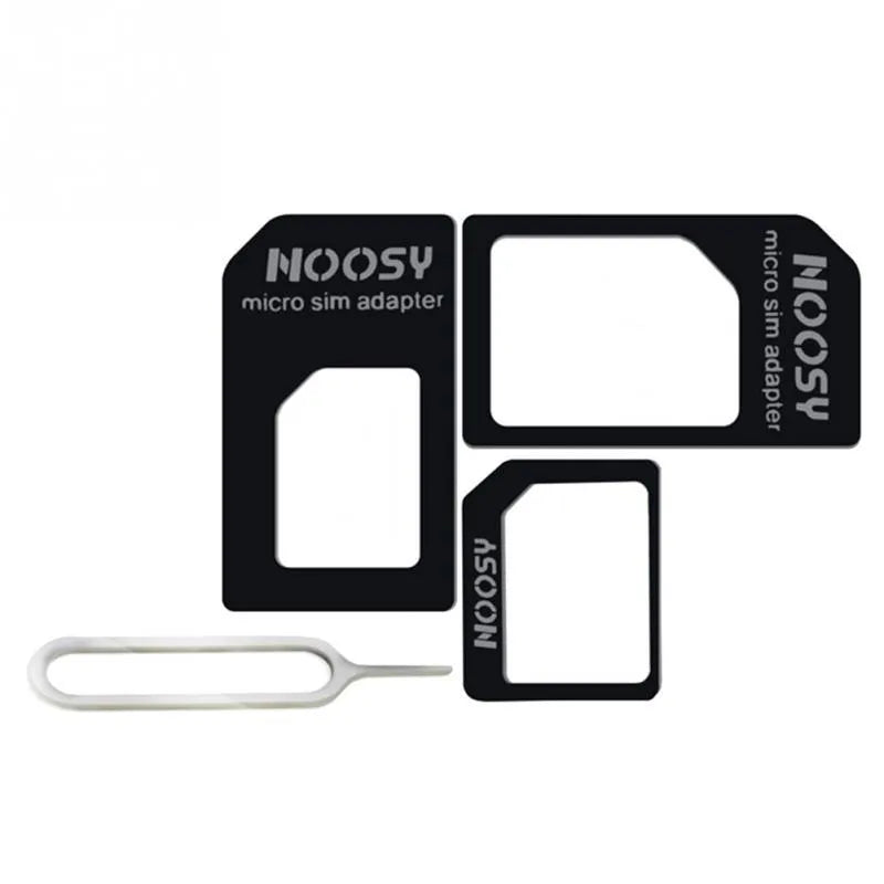 Black and white SIM card tool sets showing plastic case and metal ejector pin for mobile phones