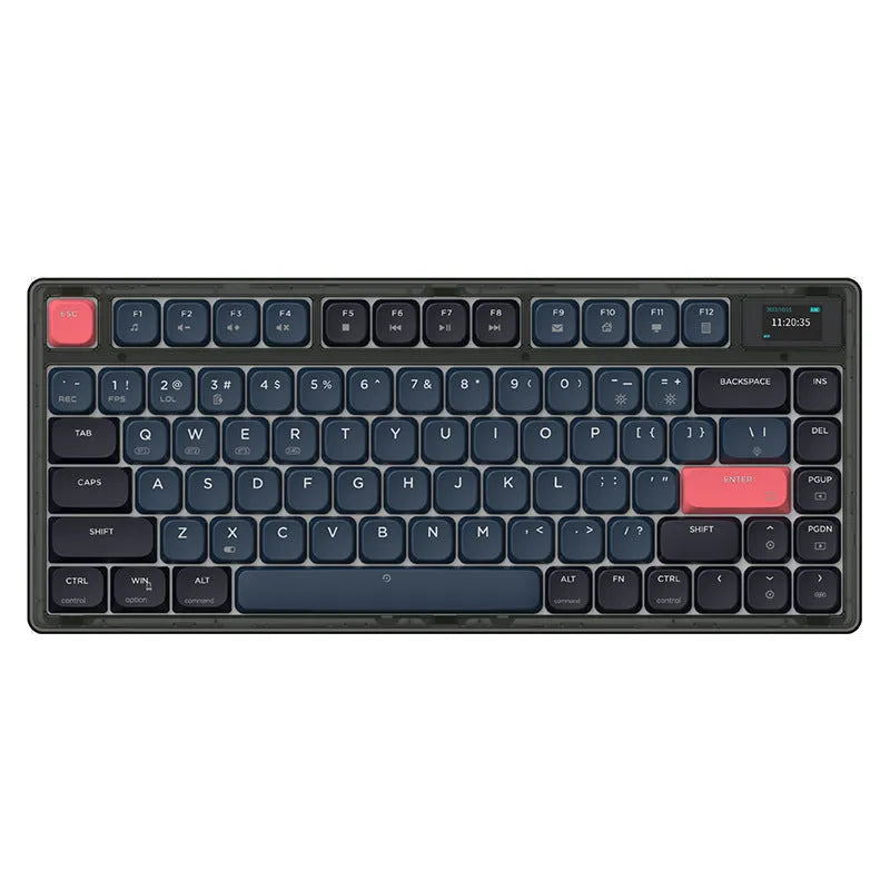Ajazz AK832PRO three-mode mechanical keyboard with colour screen in green or tea colour options