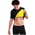 Men's neoprene weight-loss t-shirt in black, sweat vest for gym or running