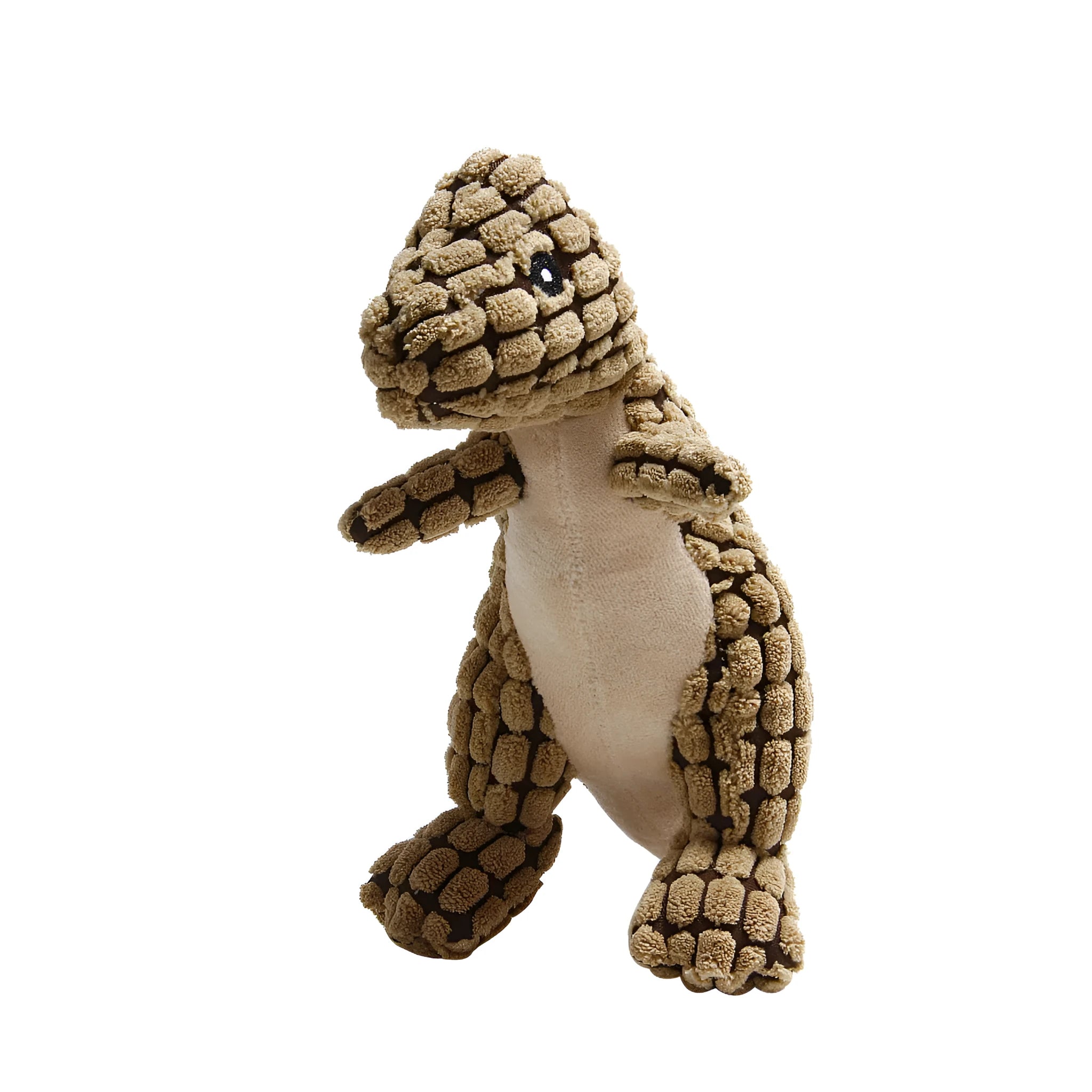 Grey, green, or orange dog toy with sound for bite-resistant chewing and boredom relief