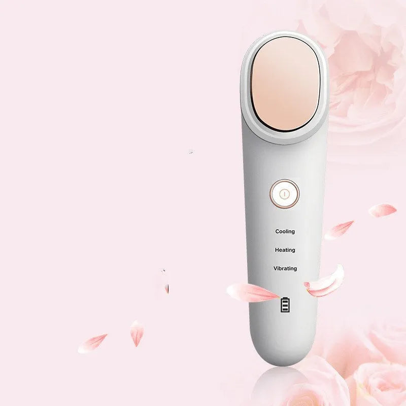 White ion beauty equipment with PC ABS body, USB charging, 700mAh battery, and five stated functions