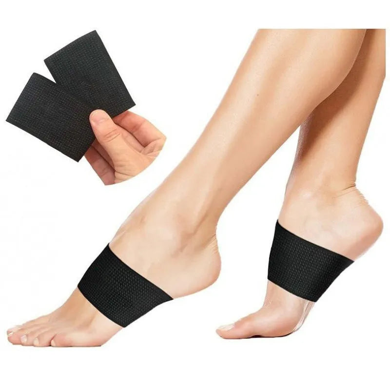 Elastic foot bandage with heart-shaped arch support pad in PU material