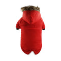 Blue thickened cotton warm pet dog coat jacket with buttons on side