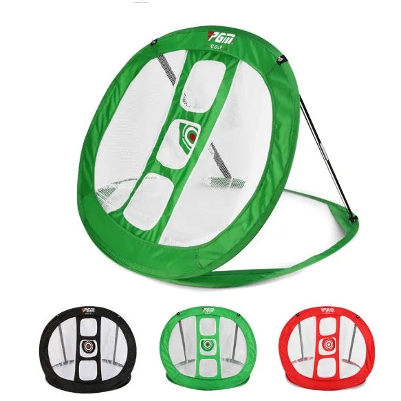 Golf practice net 68x80x48cm nylon pop-up design for indoor outdoor use black colour