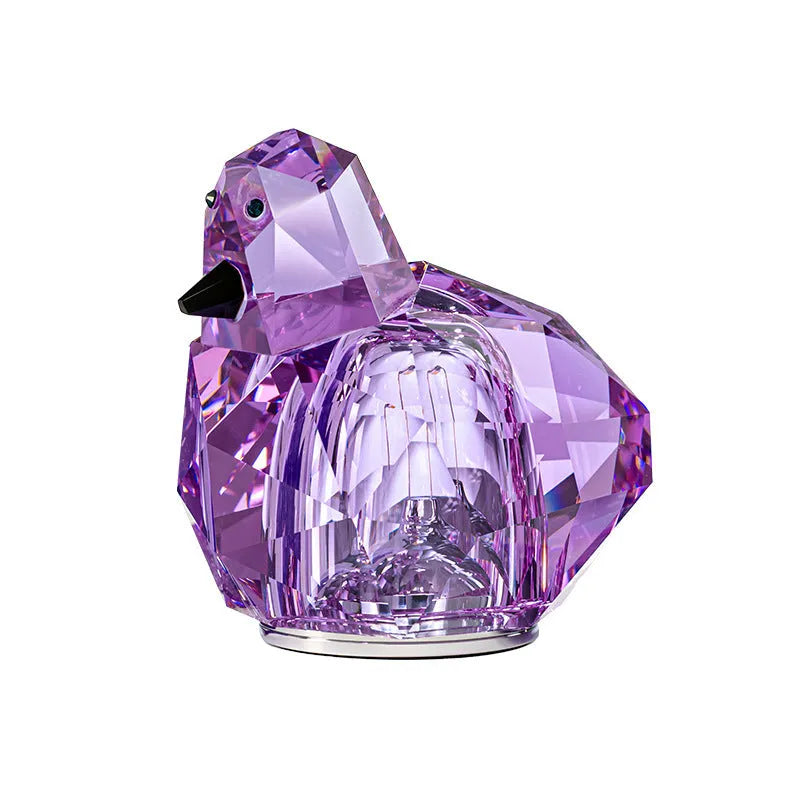 Portable crystal table lamp, 85 x 80mm, built-in battery, third gear dimming, pink purple or transparent