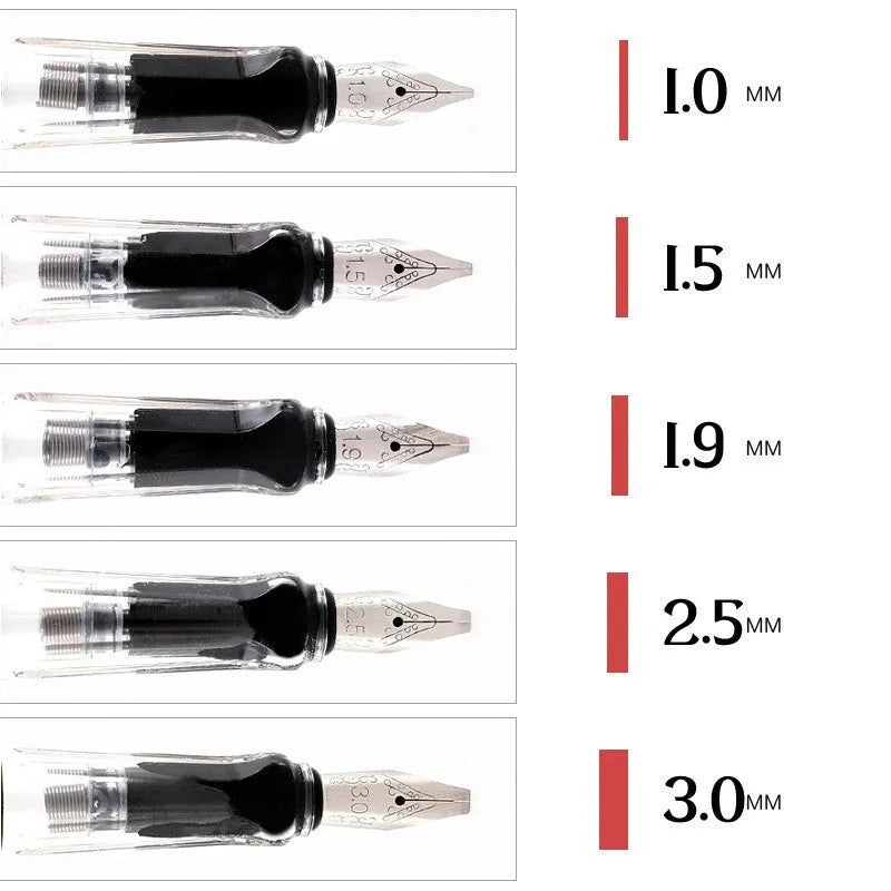Art Word parallel calligraphy pen with ceramic shell and duckbill nib for Gothic and Roman lettering.