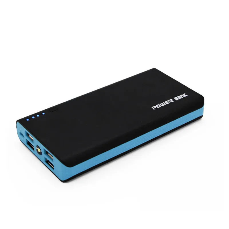 20000mAh 4U fast charging power bank in red, blue, green, yellow, and black colour options