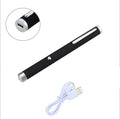 Green laser pointer pen in black, camouflage and white colour options showing pen dimensions