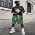 Men's straight leg trousers in plus sizes with hip-hop street style for sports wear